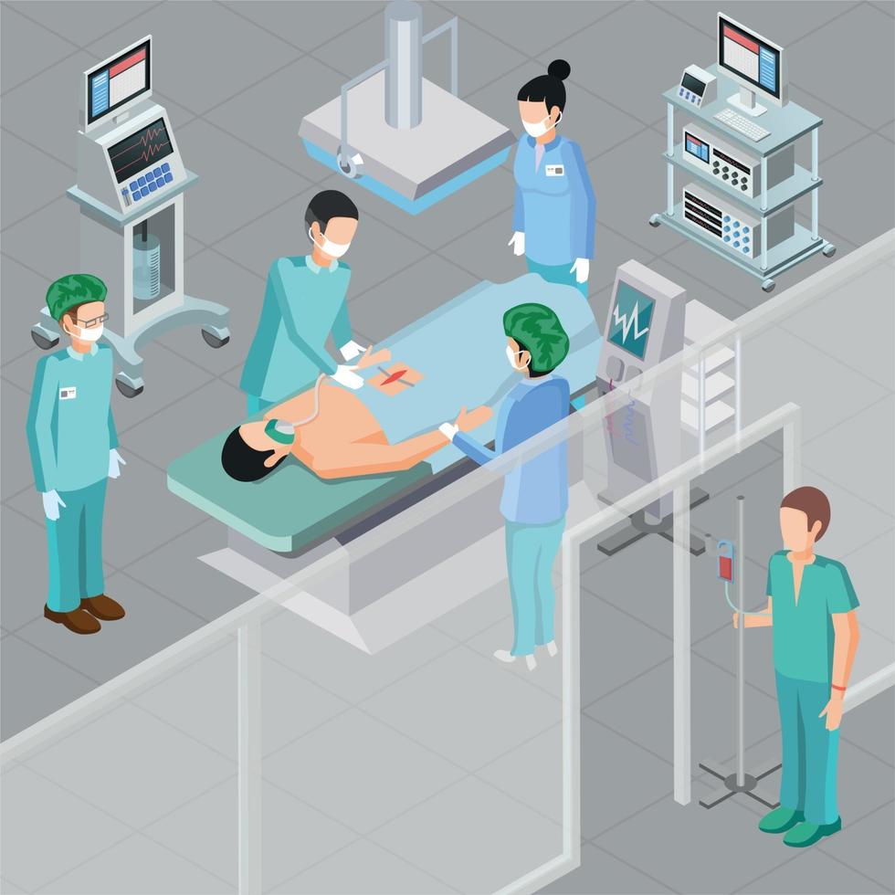 chirurgische ausrüstung medizinische zusammensetzung vektorillustration vektor