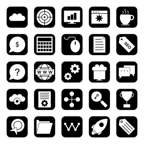 Satz von Vector SEO Search Engine Optimization Icons