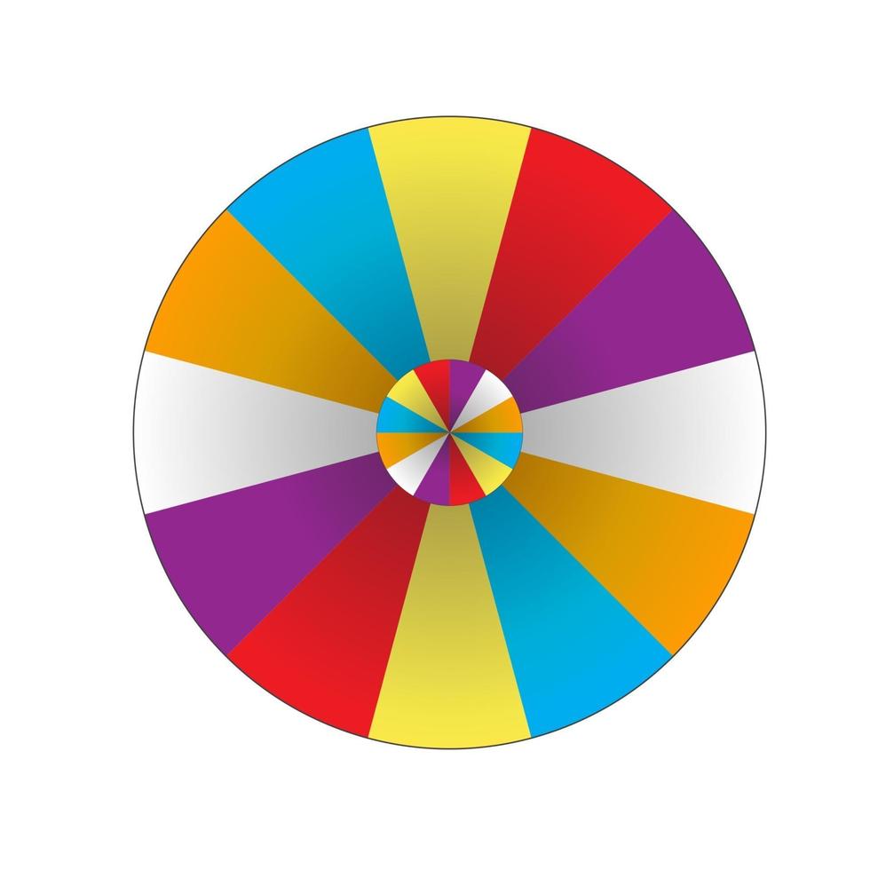lyckligt färgglatt lyckohjul. vektor illustration.