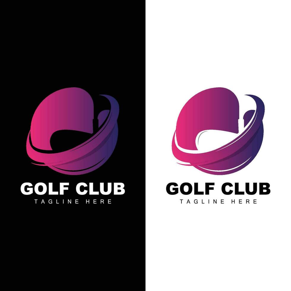 golf team sport logotyp design turnering illustration symbol mall vektor