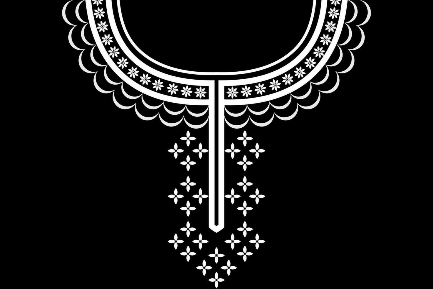 ethnisch Halsband Spitze orientalisch Muster. aztekisch Stil Stickerei abstrakt Vektor Illustration. Designs zum Mode Textur, Textil, Stoff, Shirt, Stoff