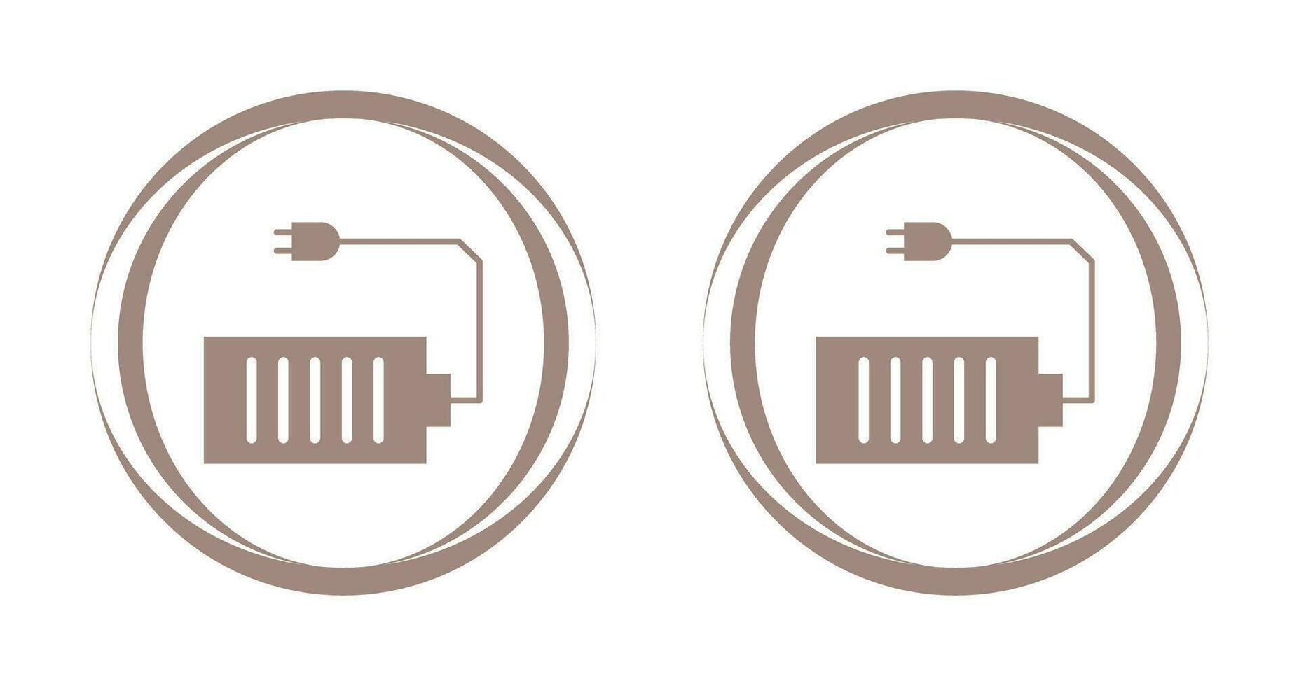 Vektorsymbol für Zelle und Stecker vektor