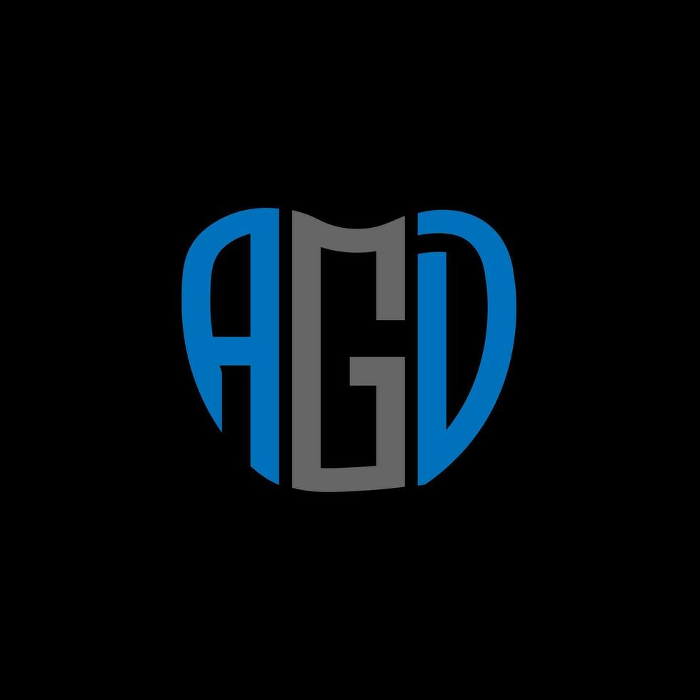 agd brev logotyp kreativ design. agd unik design. vektor