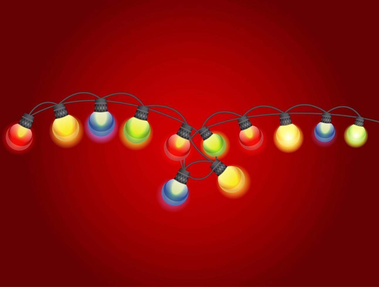 mångfärgad kranslampa festlig vektorillustration vektor