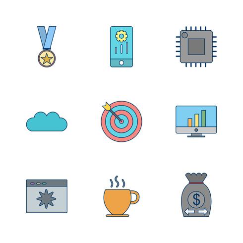 Satz von Vector SEO Search Engine Optimization Icons