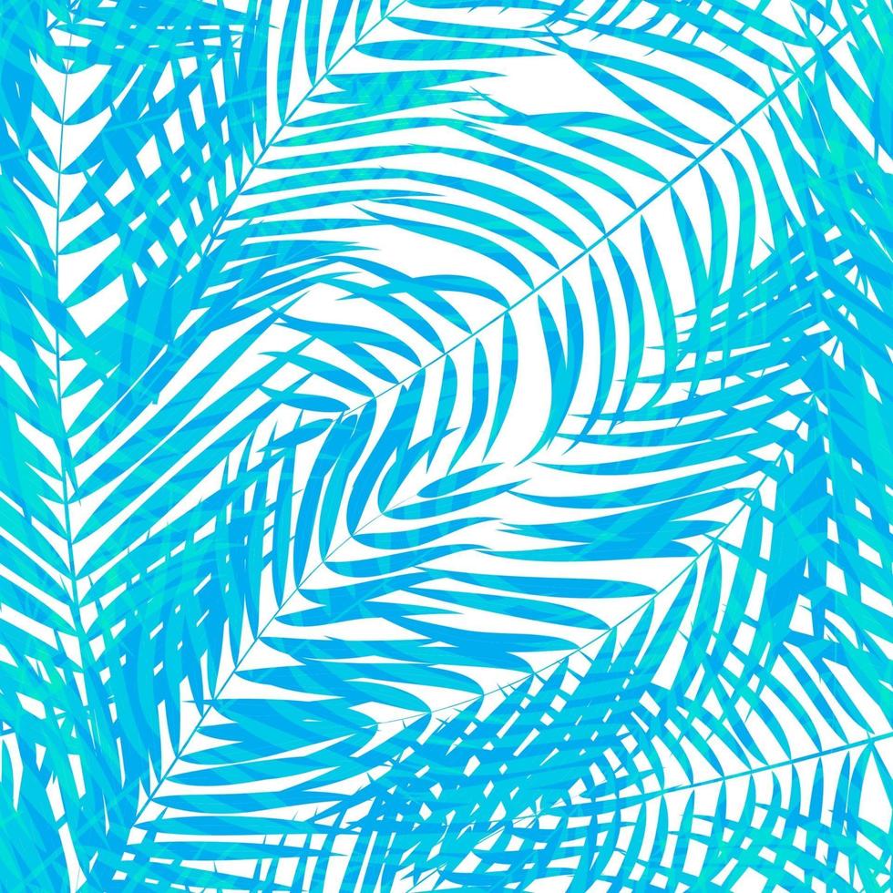 palmträd blad silhuett sömlös bakgrund vektor