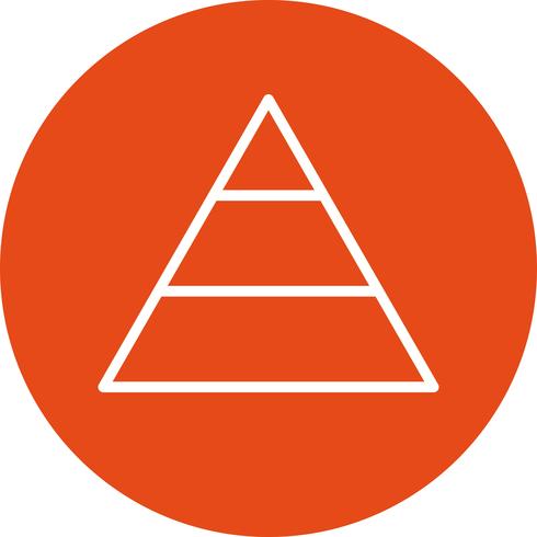 pyramidvektorns ikon vektor