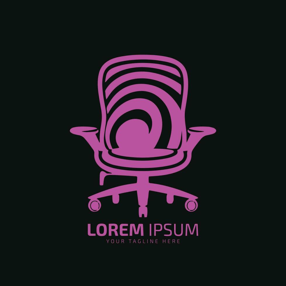 fåtölj ikon, stol i trendig platt stil kontor stol logotyp vektor