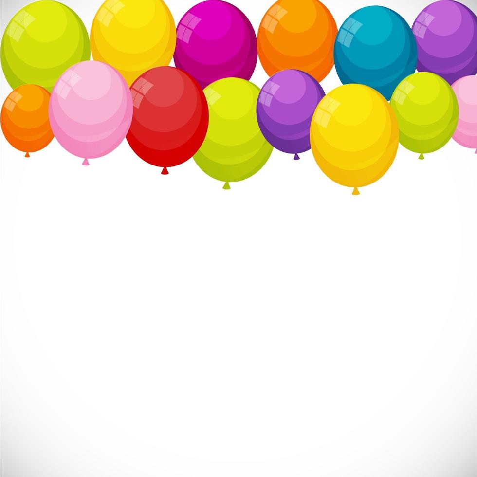 Farbe glänzend alles Gute zum Geburtstag Luftballons Banner Hintergrund Vektor-Illustration vektor