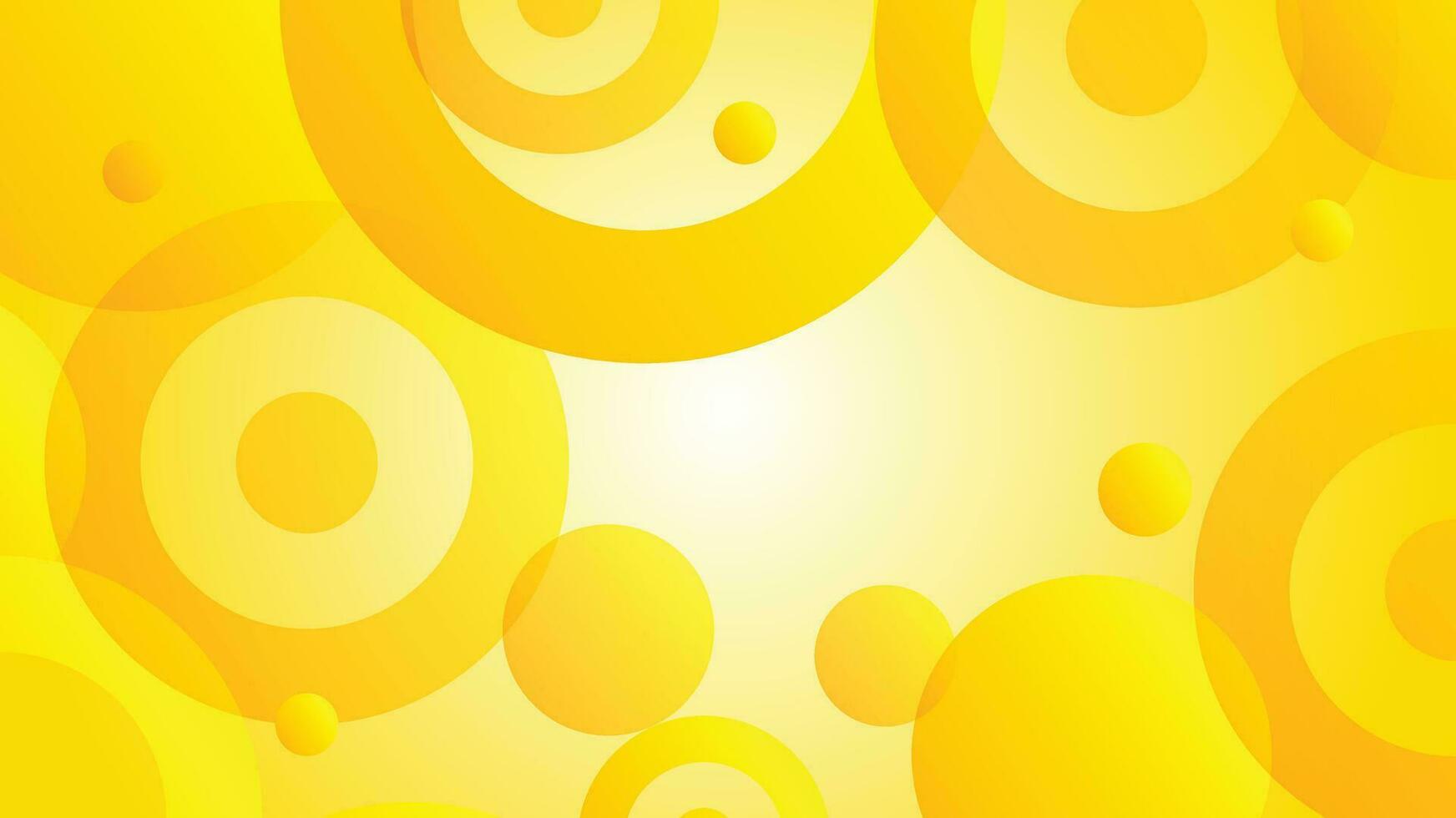 vit och gul dynamisk cirkel former abstrakt bakgrund vektor