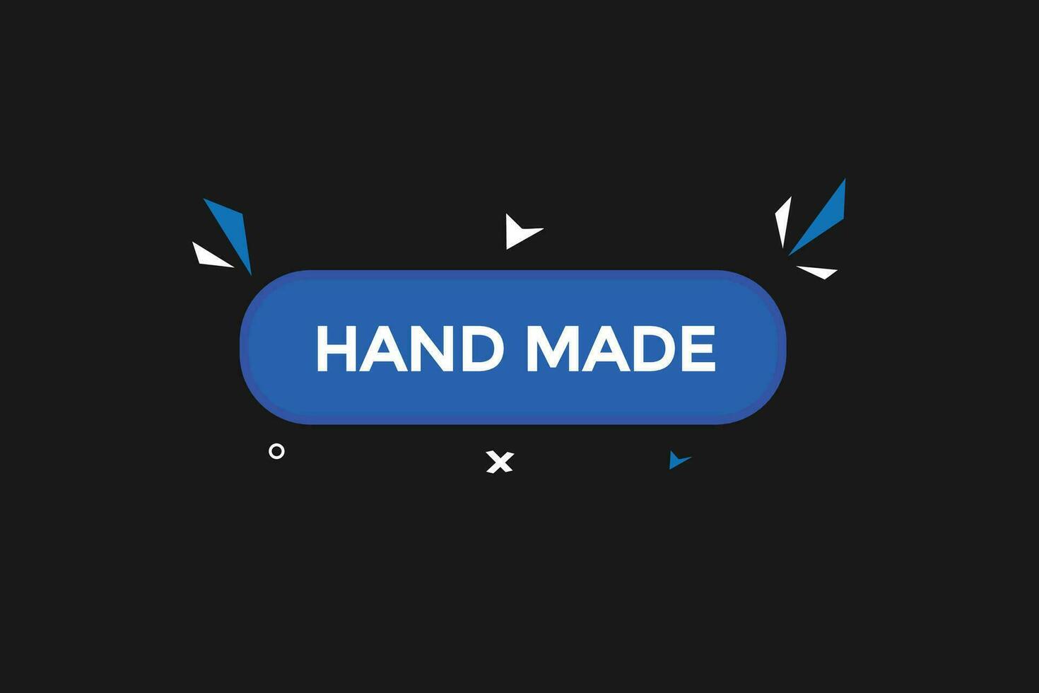 Neu Hand gemacht modern, Webseite, klicken Taste, eben, Zeichen, Rede, Blase Banner, vektor