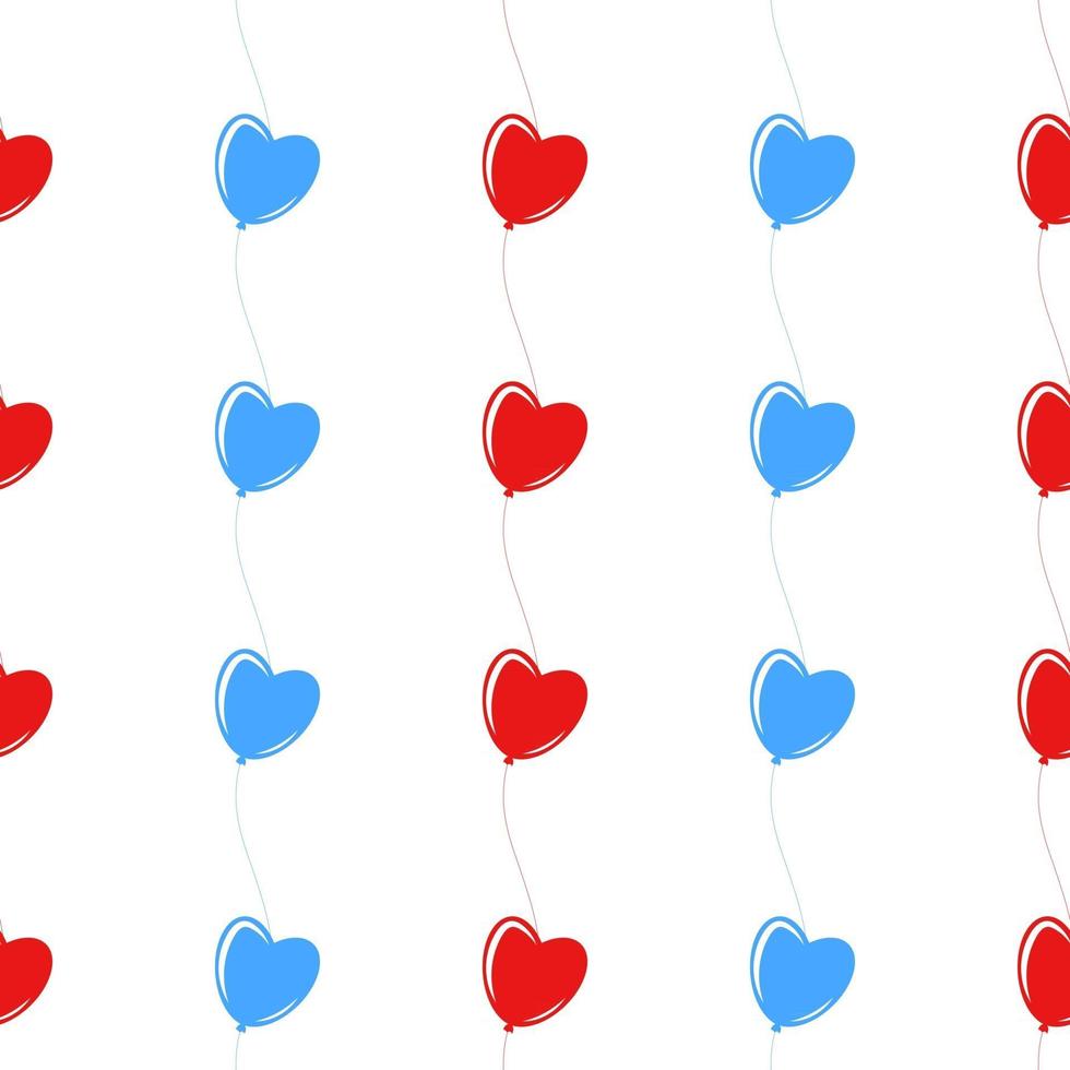 Farbe nahtlose Muster von Ballons. einfache flache Illustration auf weißem Hintergrund vektor
