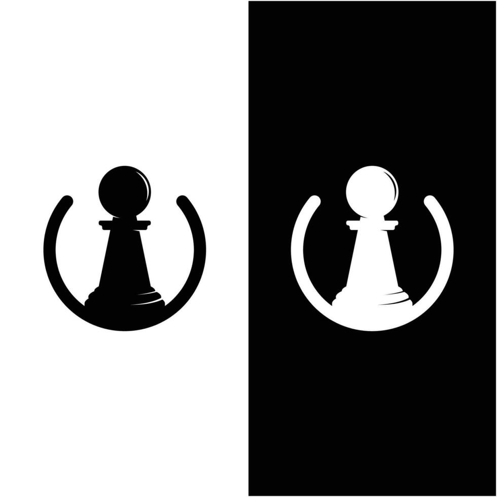 Schach Logo Vektor Symbol Illustration Design