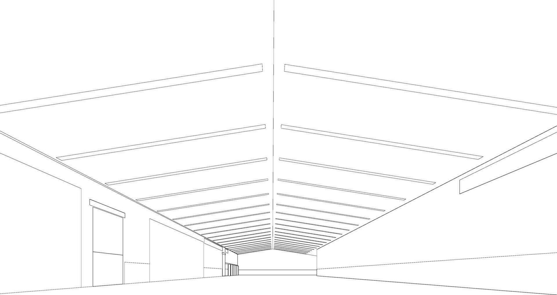 3d Illustration von industriell Gebäude vektor