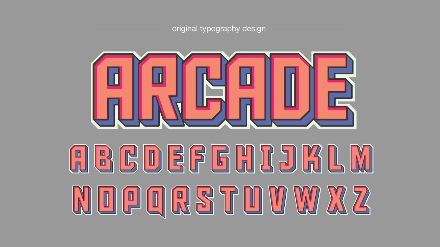 rote und blaue moderne Gaming-Typografie vektor