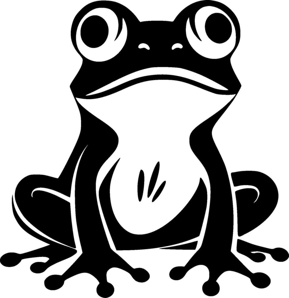 Frosch - - minimalistisch und eben Logo - - Vektor Illustration