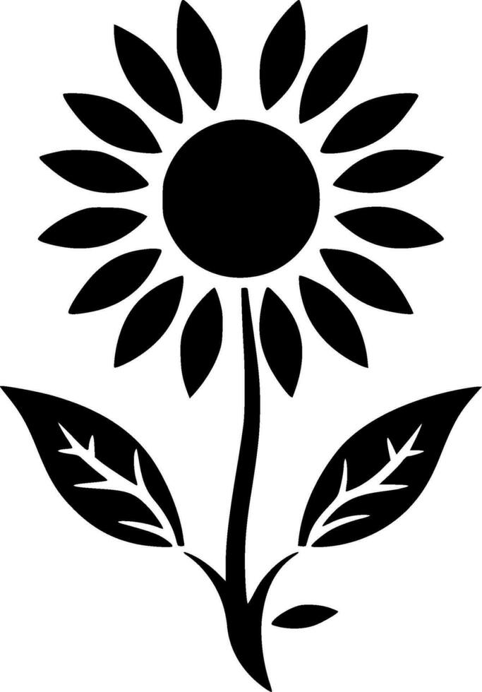 Blume - - minimalistisch und eben Logo - - Vektor Illustration