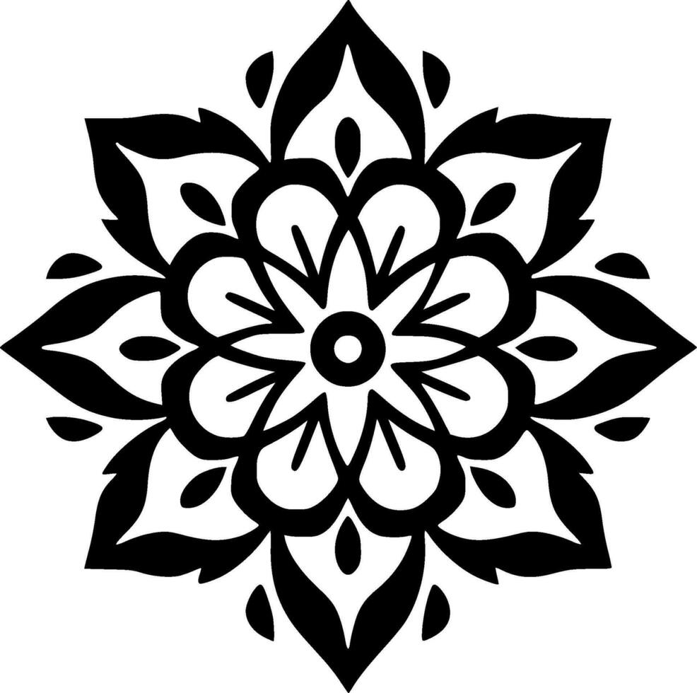 mandala, minimalistisch und einfach Silhouette - - Vektor Illustration