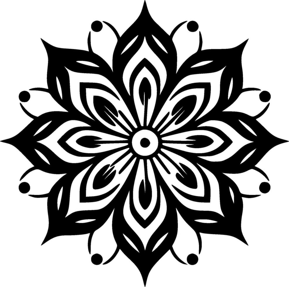 mandala, minimalistisch und einfach Silhouette - - Vektor Illustration