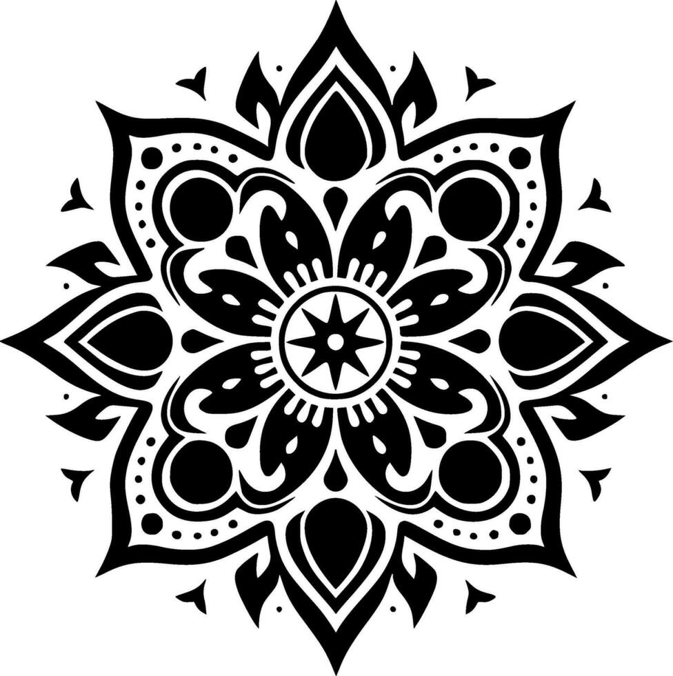 Mandala - - minimalistisch und eben Logo - - Vektor Illustration