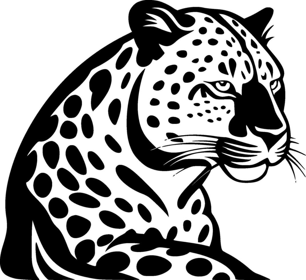 Leopard, minimalistisch und einfach Silhouette - - Vektor Illustration