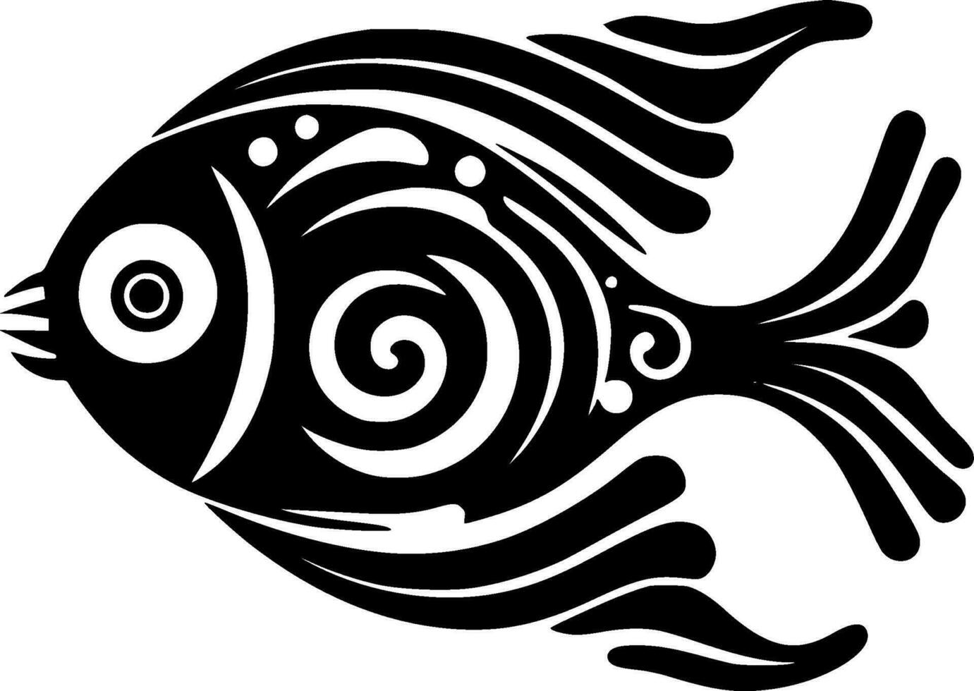 Fisch, minimalistisch und einfach Silhouette - - Vektor Illustration