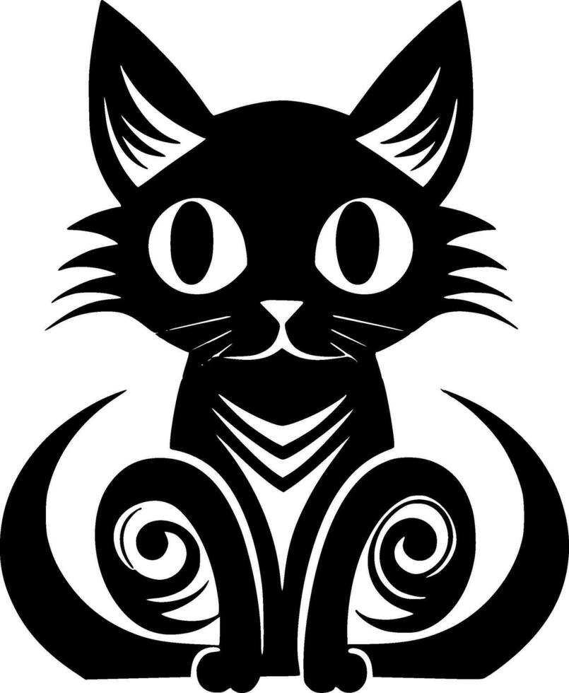 Katze - - minimalistisch und eben Logo - - Vektor Illustration