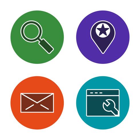 Satz von Vector SEO Search Engine Optimization Icons