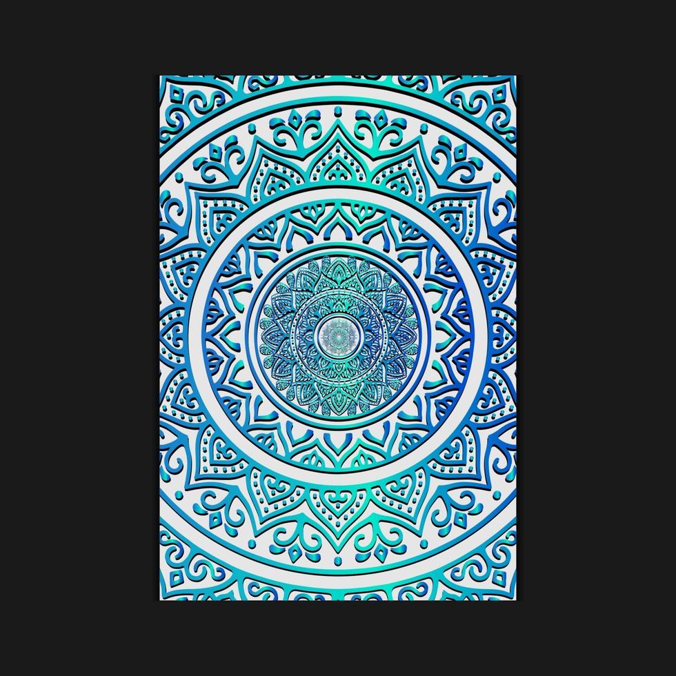 Luxus-Mandala-Hintergrund mit blauer Arabeske kostenloser Vektor