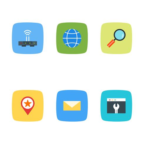 Satz von Vector SEO Search Engine Optimization Icons