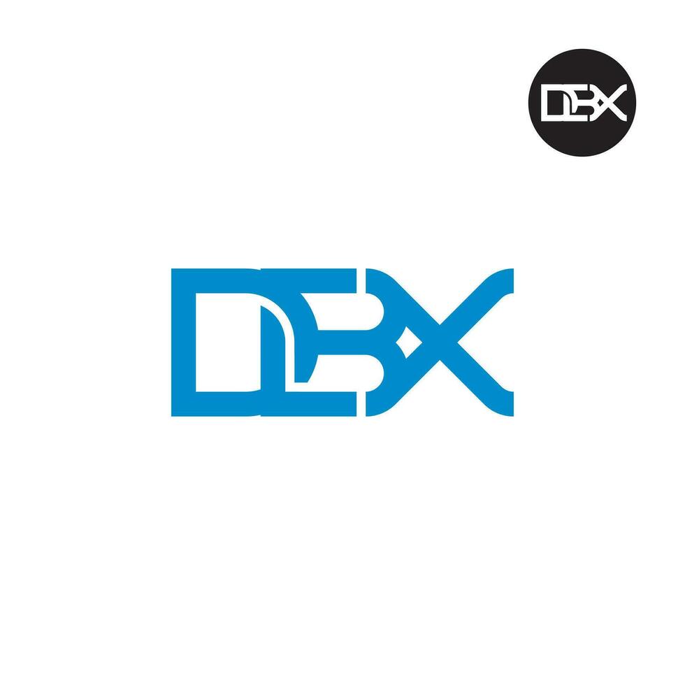 brev dbx monogram logotyp design vektor