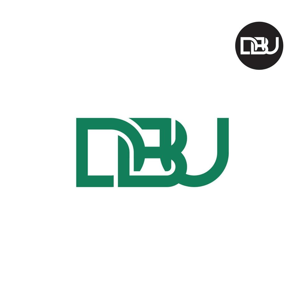 Brief dbu Monogramm Logo Design vektor