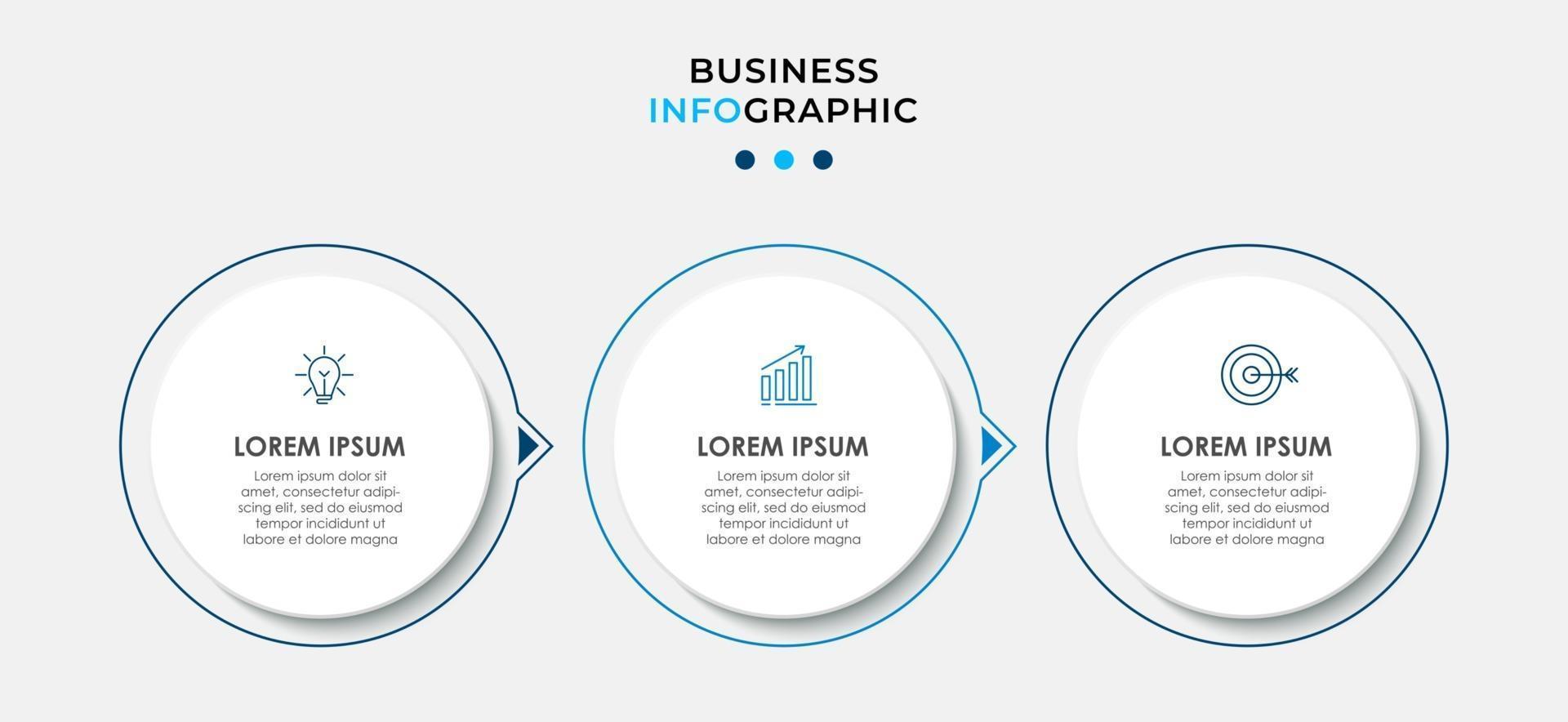 minimale Business-Infografik-Vorlage. Zeitleiste mit 6 Schritten, Optionen und Marketingsymbolen .vector lineare Infografik mit zwei Kreiselementen. kann für Präsentationen verwendet werden. eps10 vektor