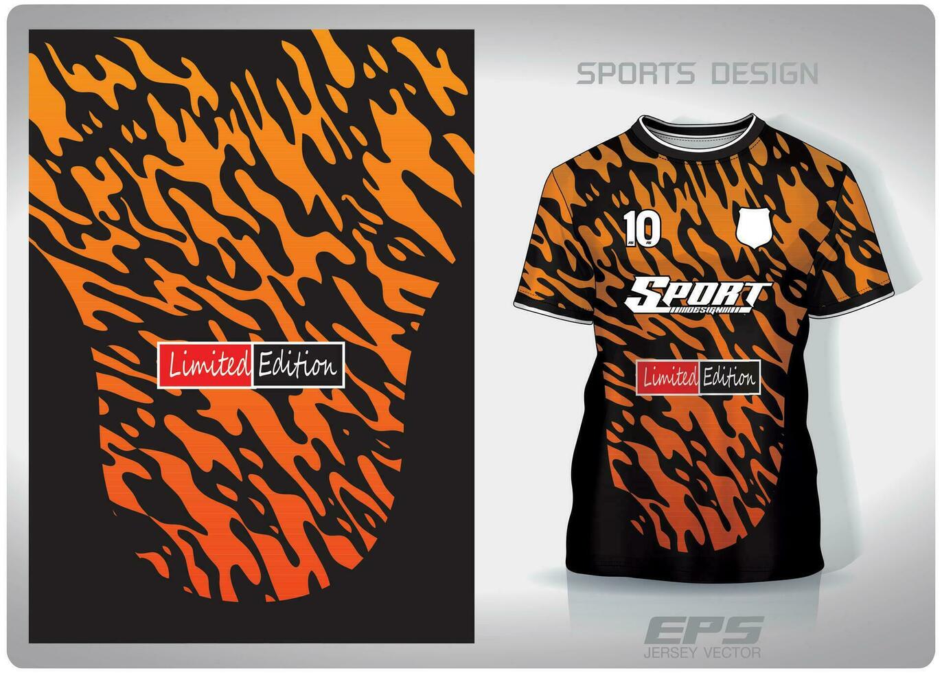 Vektor Sport Hemd Hintergrund Bild.orange schwarz Wasserzeichen Muster Design, Illustration, Textil- Hintergrund zum Sport T-Shirt, Fußball Jersey Hemd