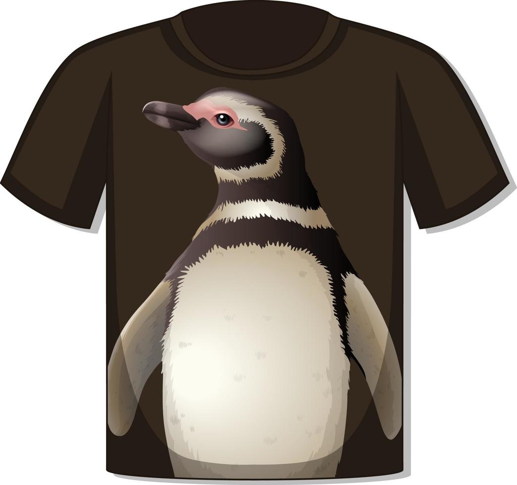 framsidan av t-shirt med pingvinmall vektor