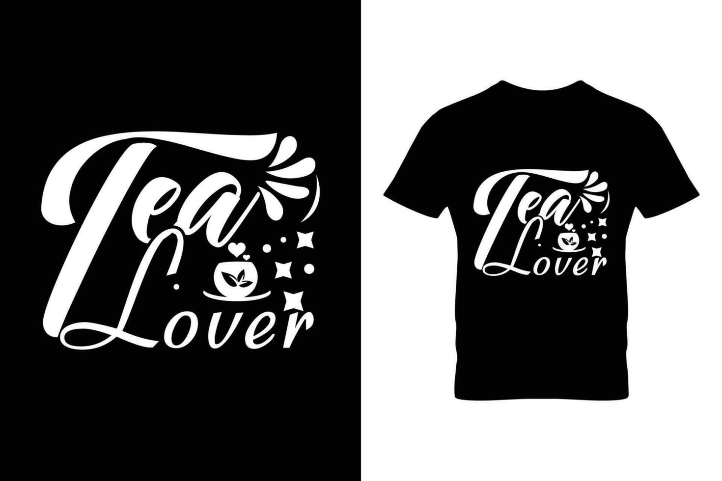 Tee Liebhaber T-Shirt Design, Tee Becher Kalligraphie Design, Tee Typografie Vektor T-Shirt.