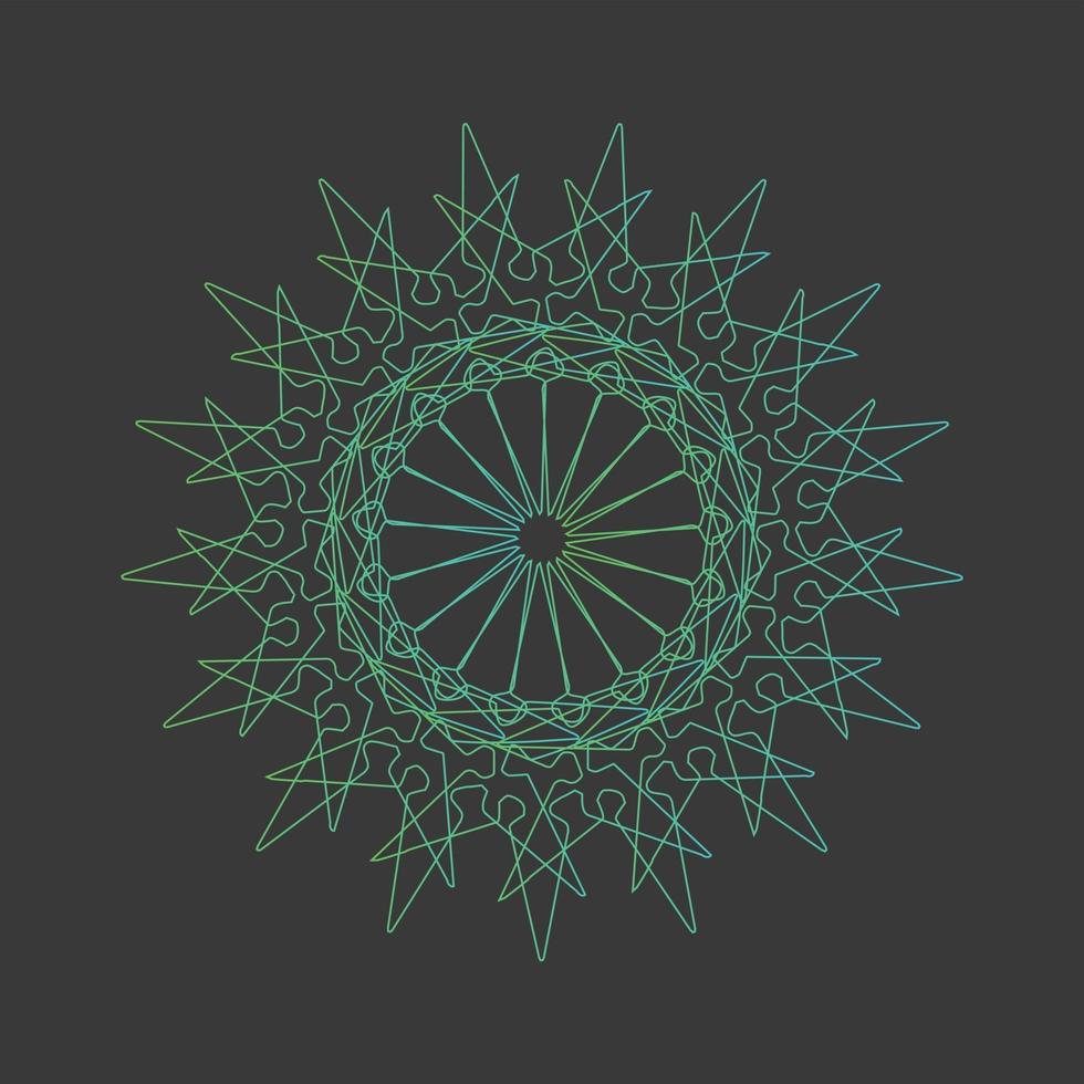 Mandala dekorative und dekorative Linien abstraktes Design vektor