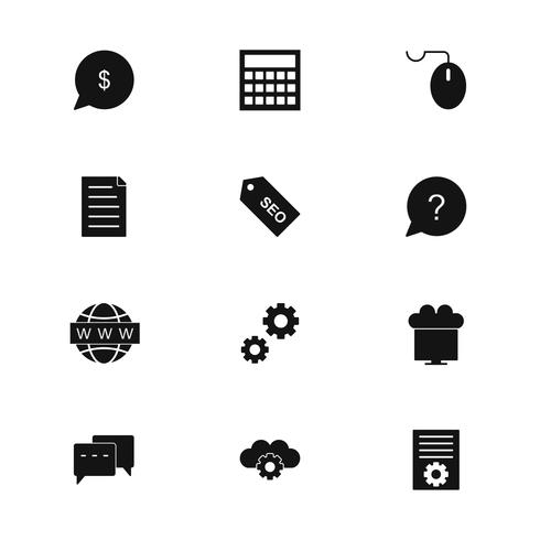 Satz von Vector SEO Search Engine Optimization Icons