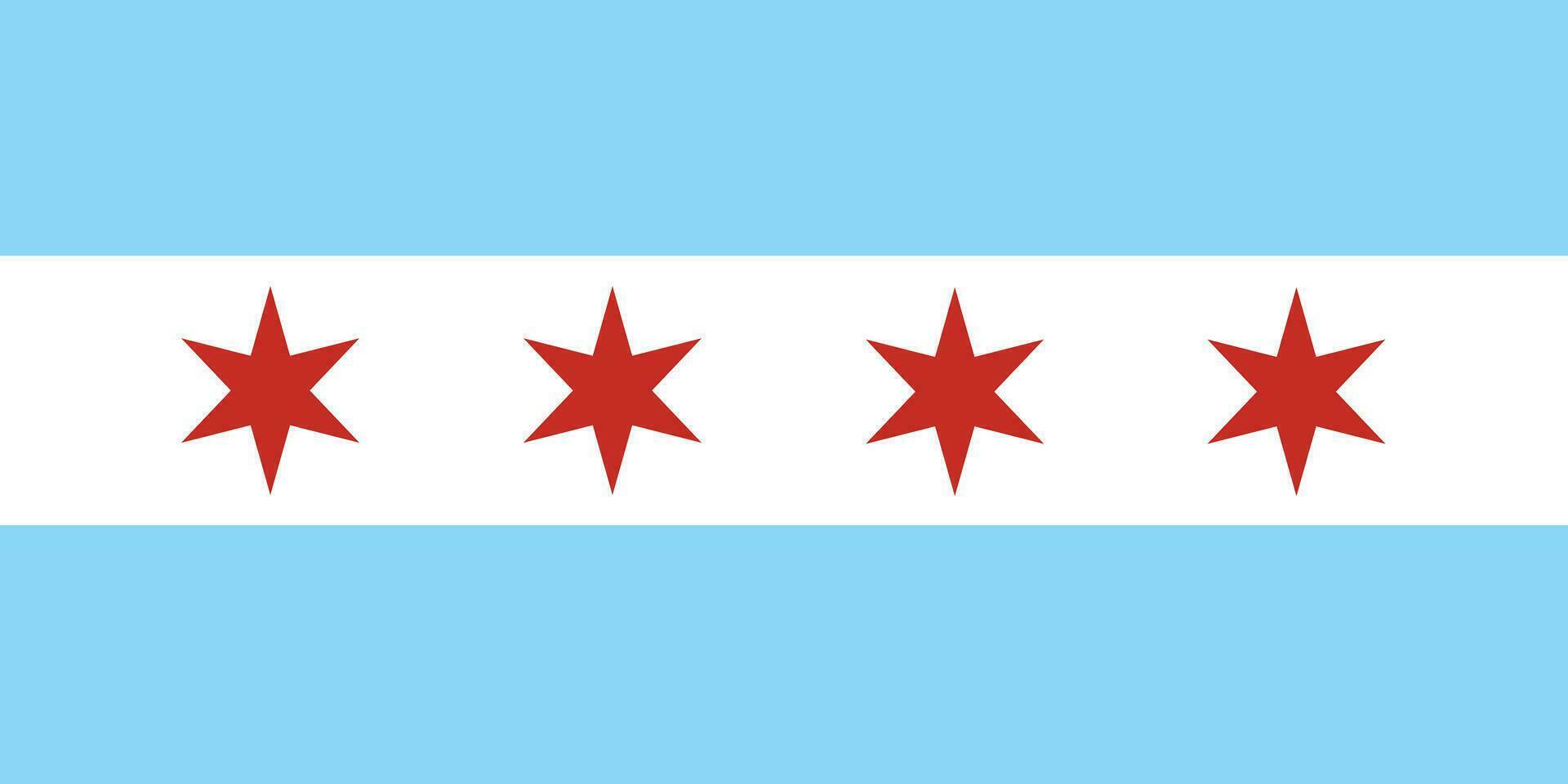 Vektor Flagge von Chicago