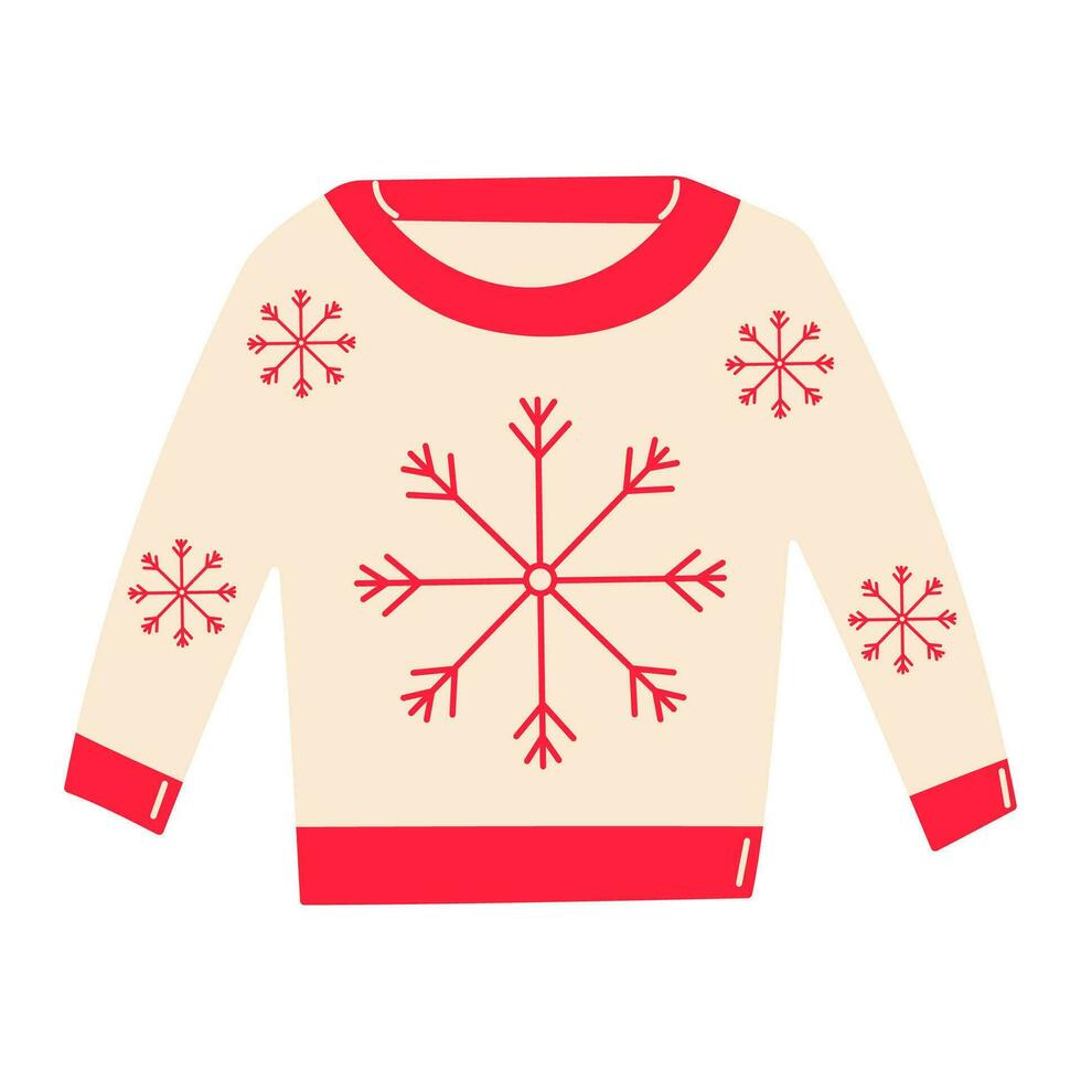 Sweatshirt Weihnachten Kleidung Stil Hitze Symbol Element vektor