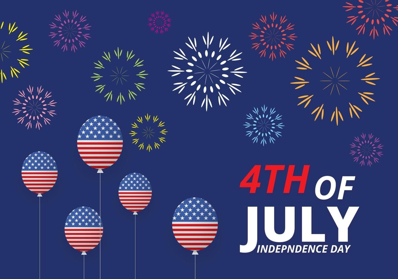 4 juli självständighetsdagen vektor
