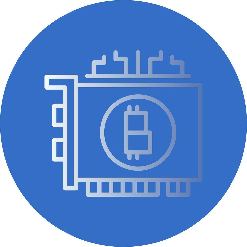 Bitcoin Bergbau Vektor Symbol Design