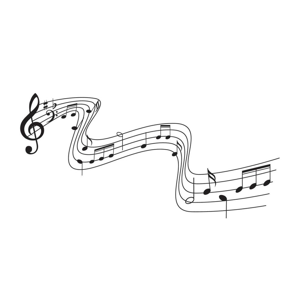 musik notera vektor illustration. musik tecken och symbol.