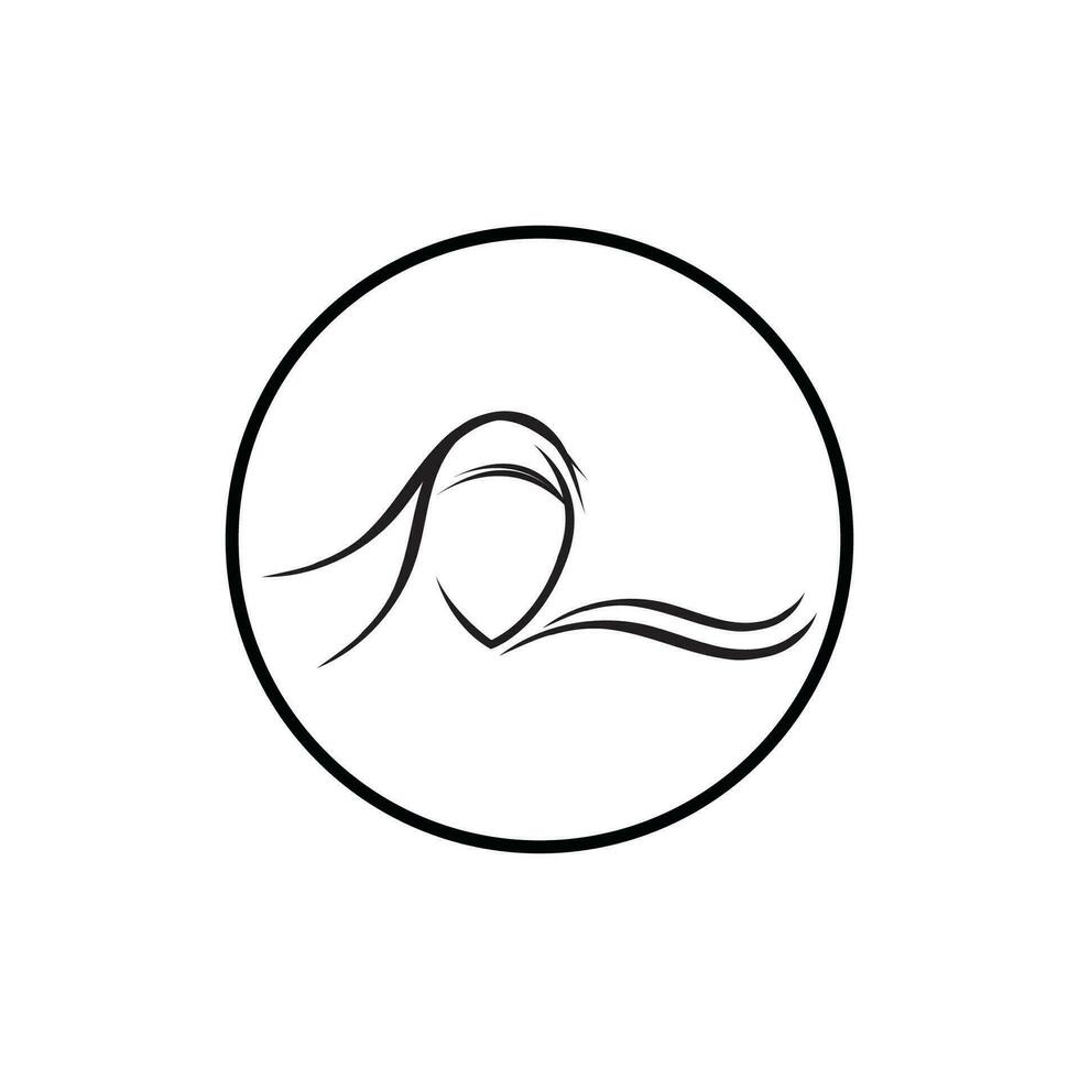 Frauen hijab Schönheit Vektor-Logo-Vorlage vektor