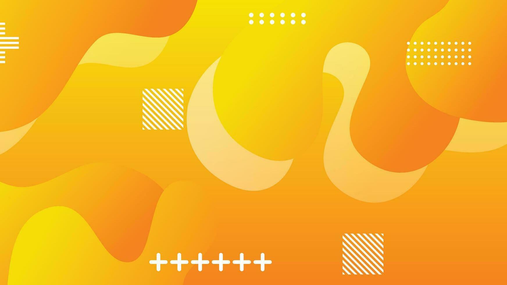 Gelb Orange Gradient dynamisch Flüssigkeit Formen abstrakt Hintergrund vektor