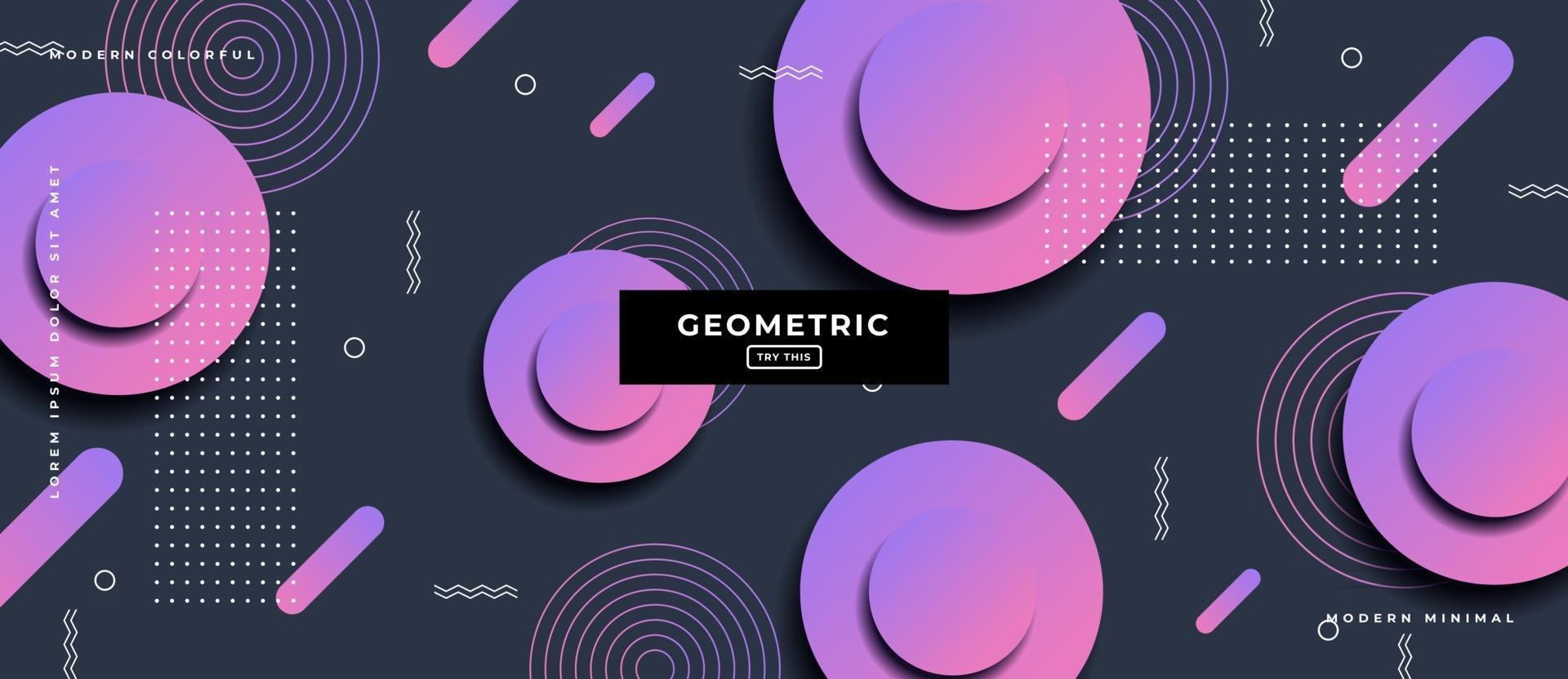 Bakgrund för geometriska former för cirkel 3d. vektor