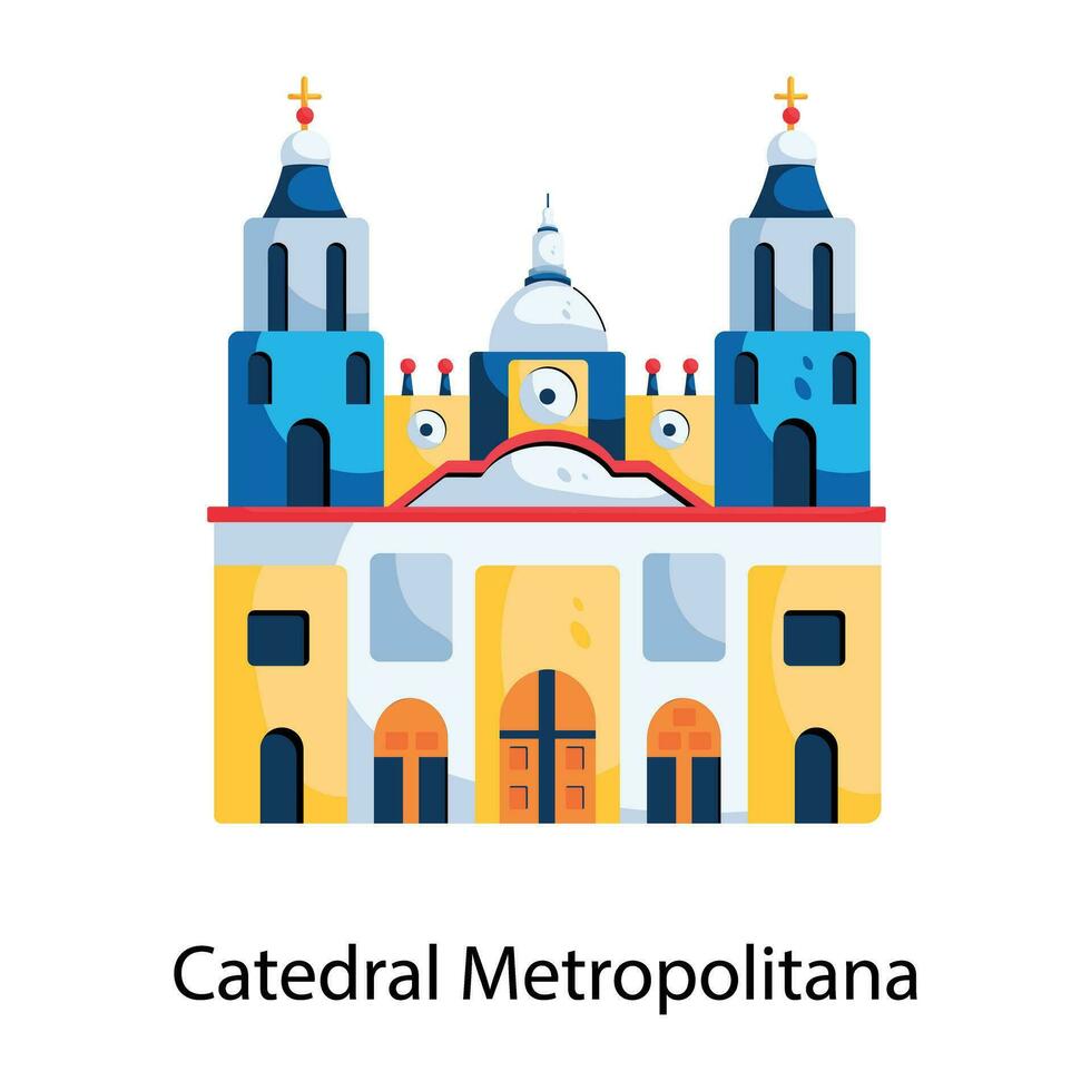 trendig catedral metropolitana vektor