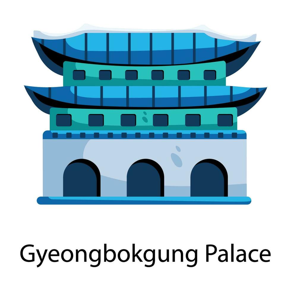 trendig Gyeongbokgung palats vektor