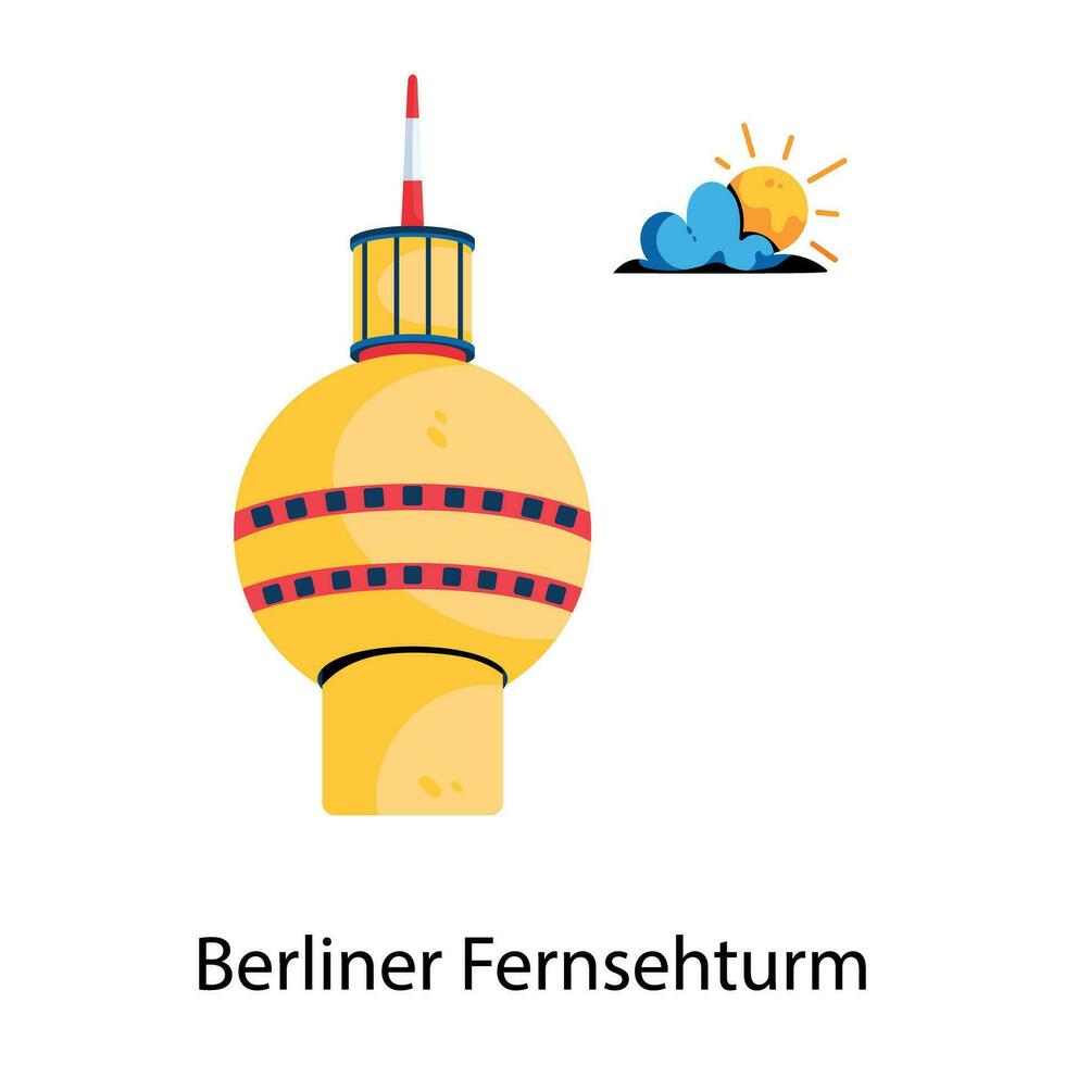 trendig berliner fernsehturm vektor