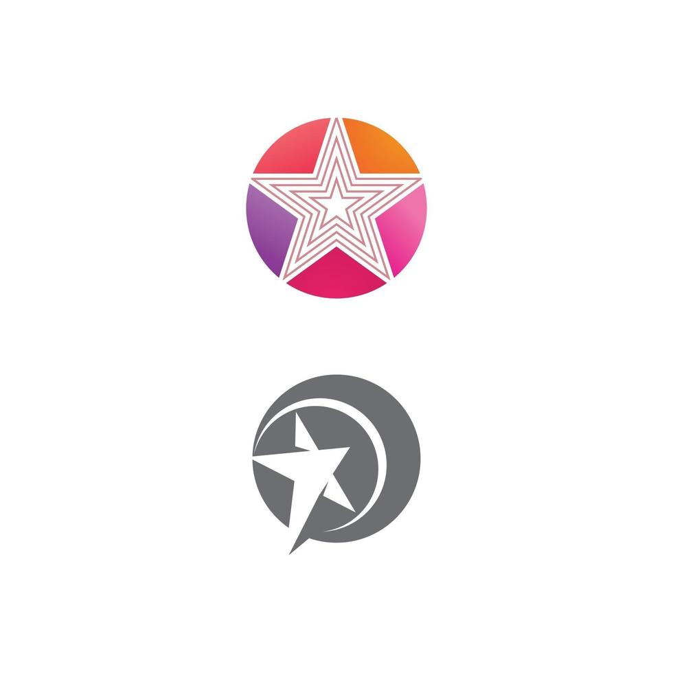 stjärna logotyp mall vektor ikon illustration design